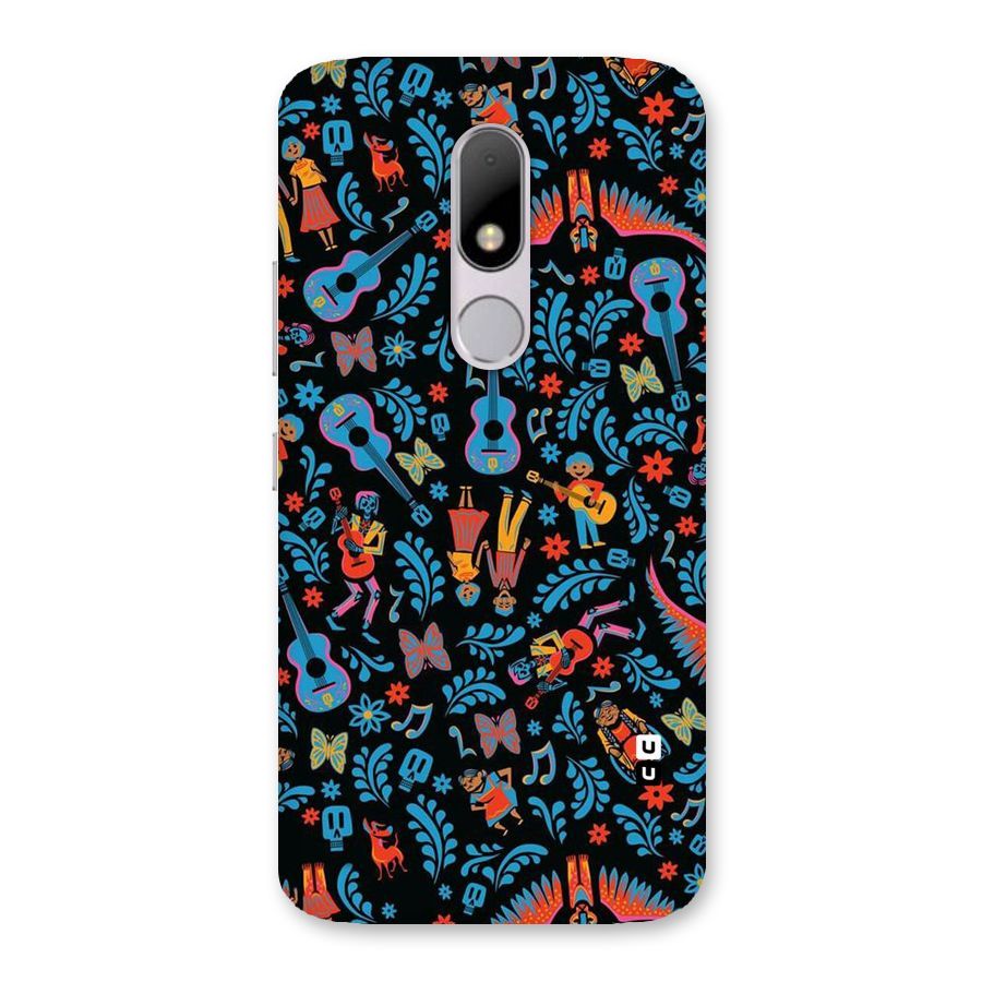 Blue Guitar Pattern Back Case for Moto M