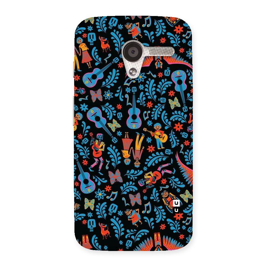 Blue Guitar Pattern Back Case for Moto X