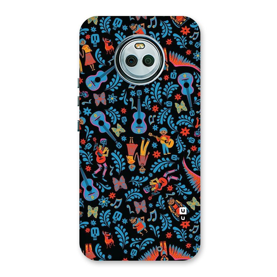 Blue Guitar Pattern Back Case for Moto X4