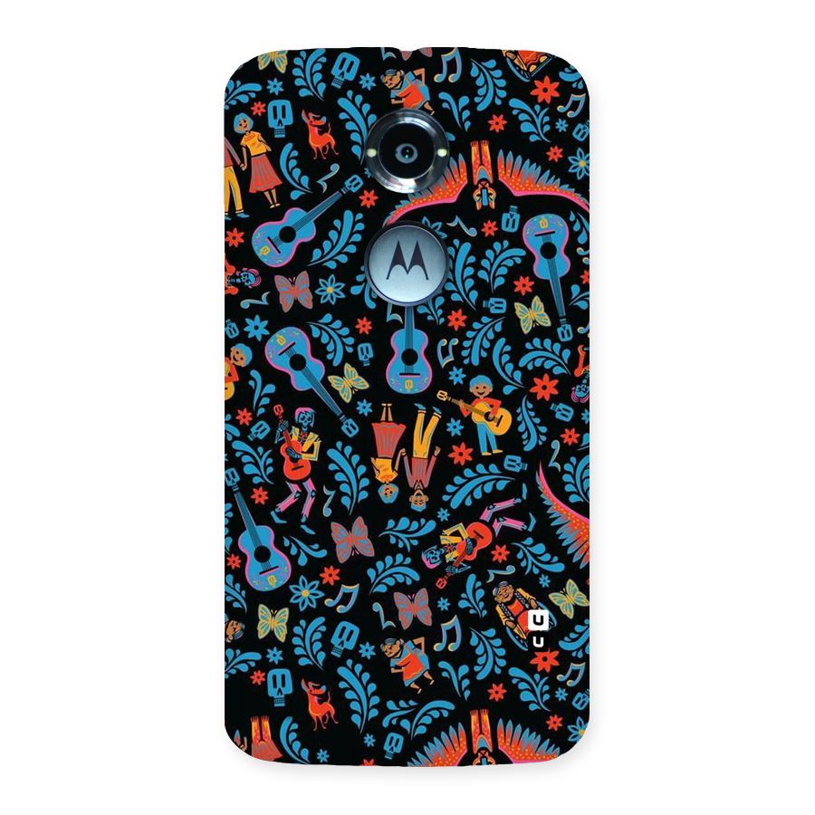 Blue Guitar Pattern Back Case for Moto X 2nd Gen