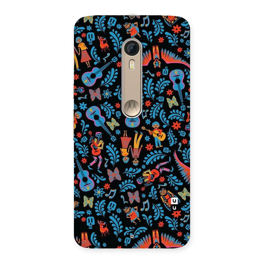 Blue Guitar Pattern Back Case for Motorola Moto X Style