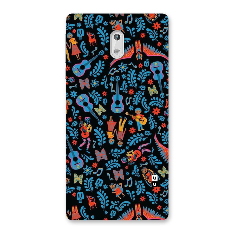 Blue Guitar Pattern Back Case for Nokia 3