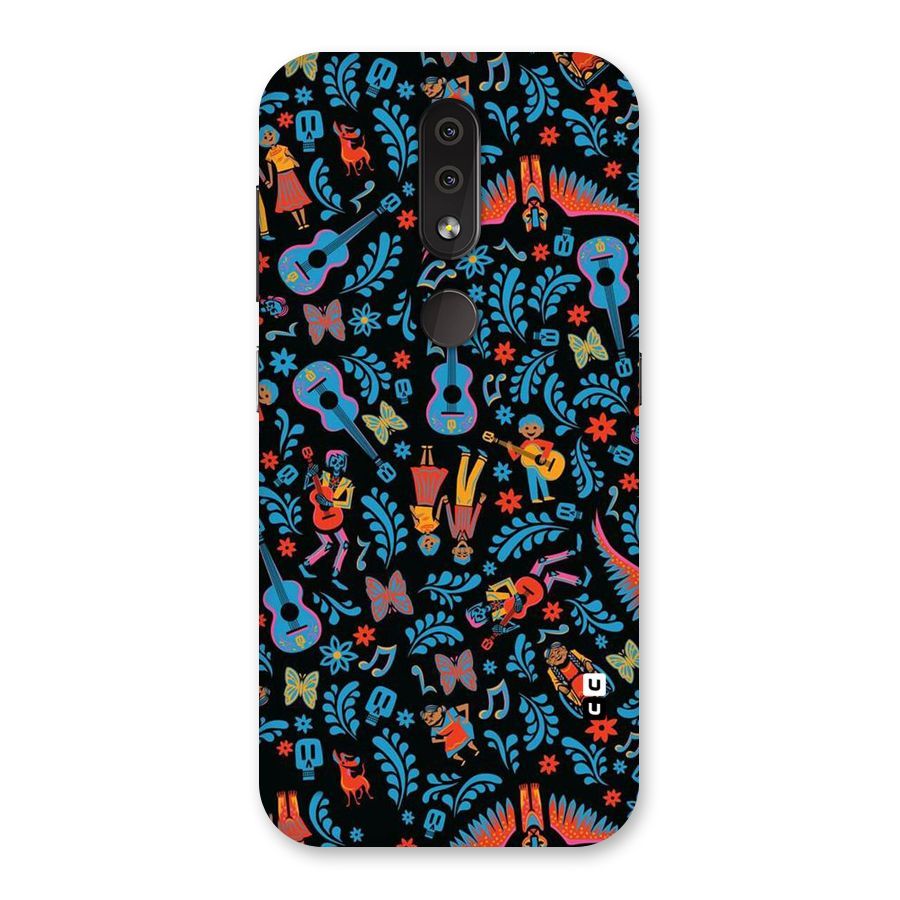 Blue Guitar Pattern Back Case for Nokia 4.2