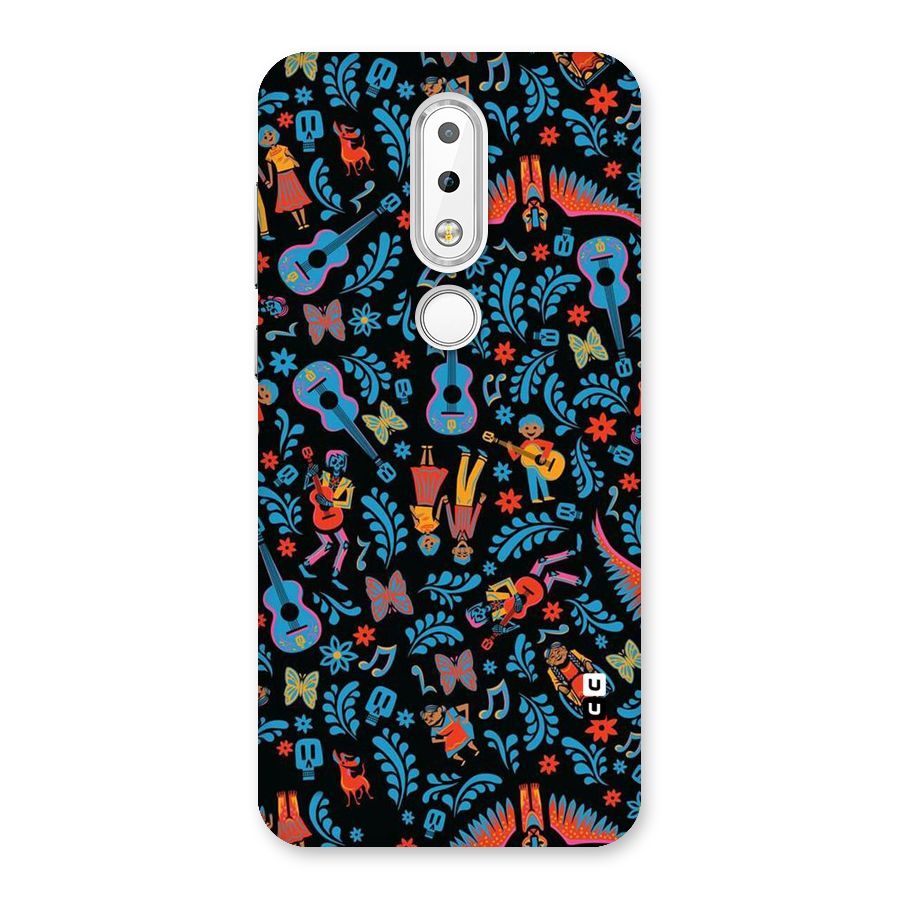 Blue Guitar Pattern Back Case for Nokia 6.1 Plus