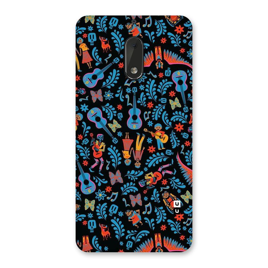 Blue Guitar Pattern Back Case for Nokia 6