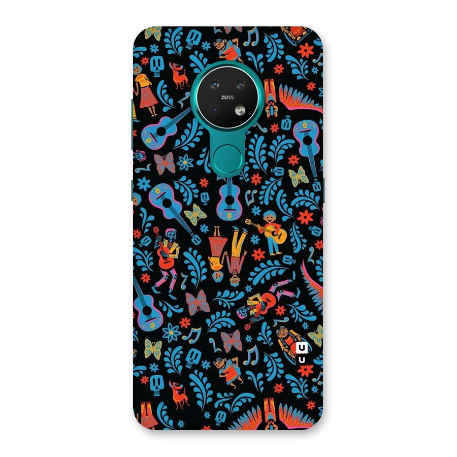 Blue Guitar Pattern Back Case for Nokia 7.2