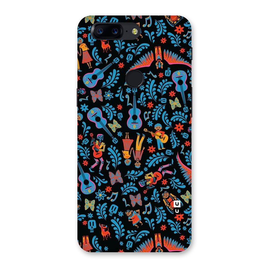 Blue Guitar Pattern Back Case for OnePlus 5T