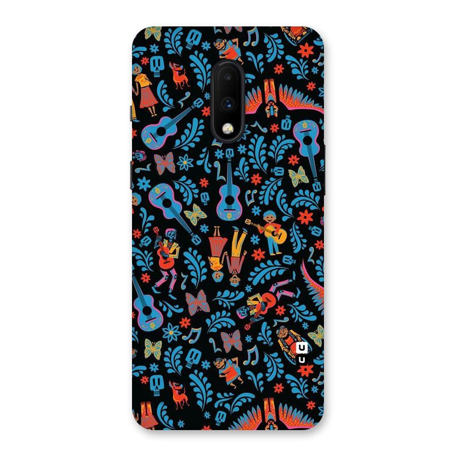 Blue Guitar Pattern Back Case for OnePlus 7