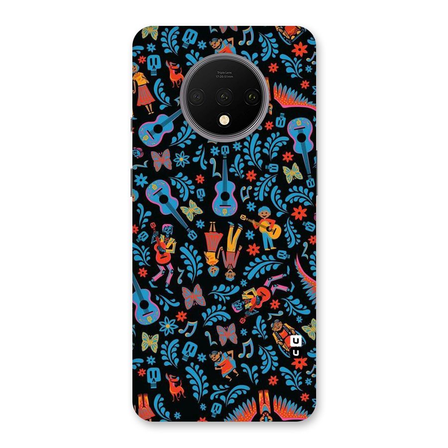 Blue Guitar Pattern Back Case for OnePlus 7T