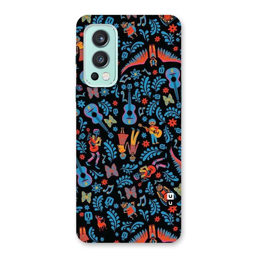 Blue Guitar Pattern Back Case for OnePlus Nord 2 5G