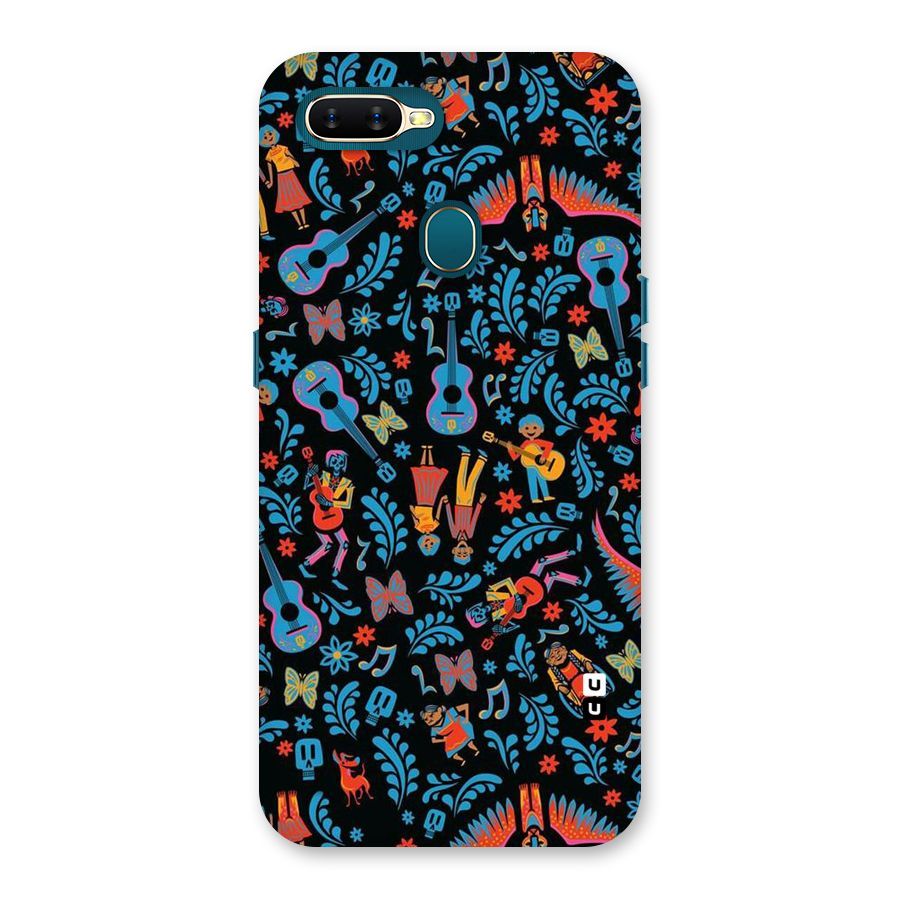 Blue Guitar Pattern Back Case for Oppo A11k