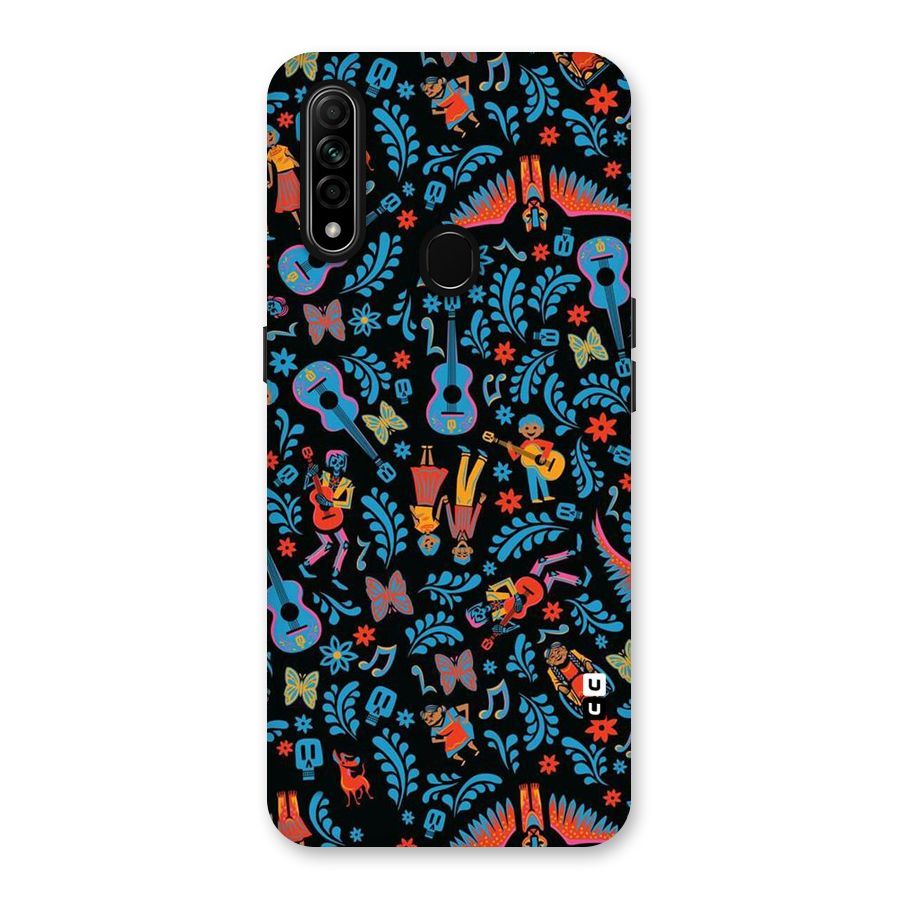 Blue Guitar Pattern Back Case for Oppo A31