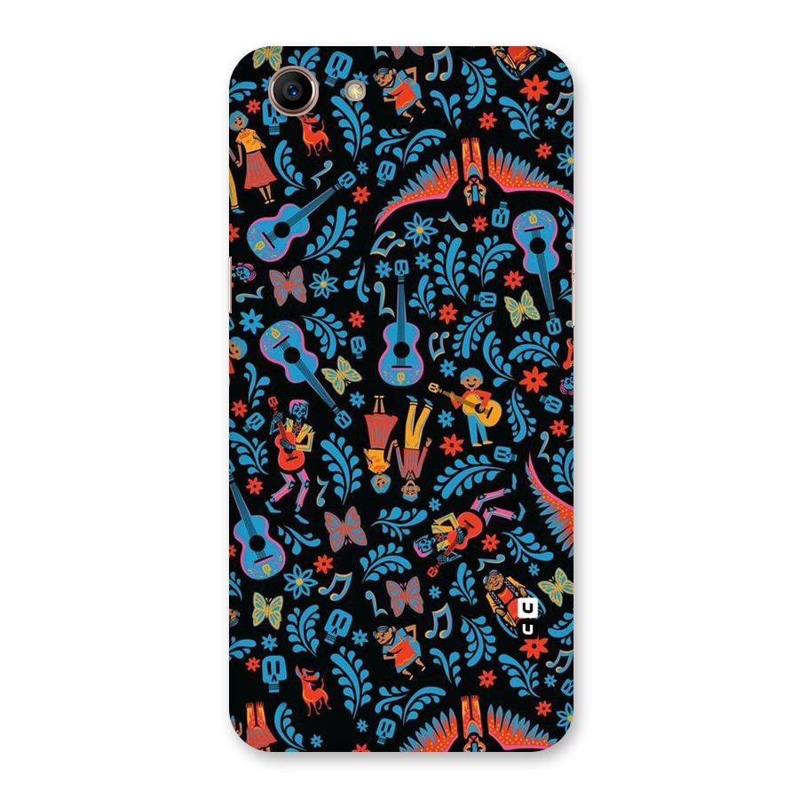 Blue Guitar Pattern Back Case for Oppo A83 (2018)
