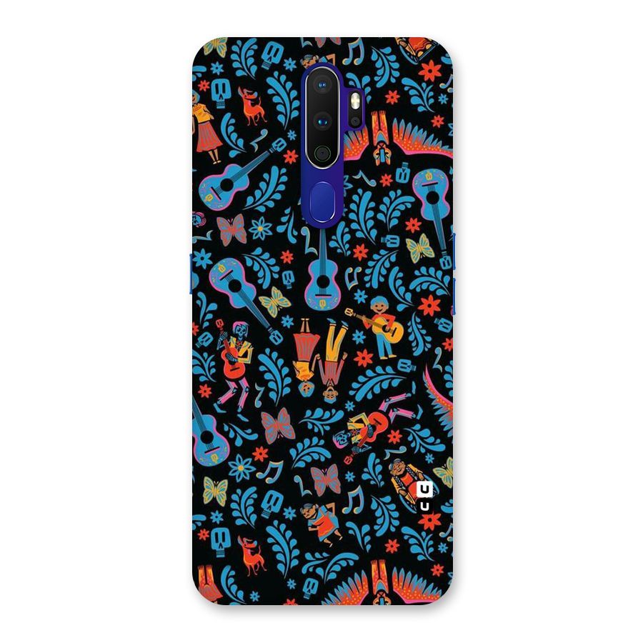 Blue Guitar Pattern Back Case for Oppo A9 (2020)