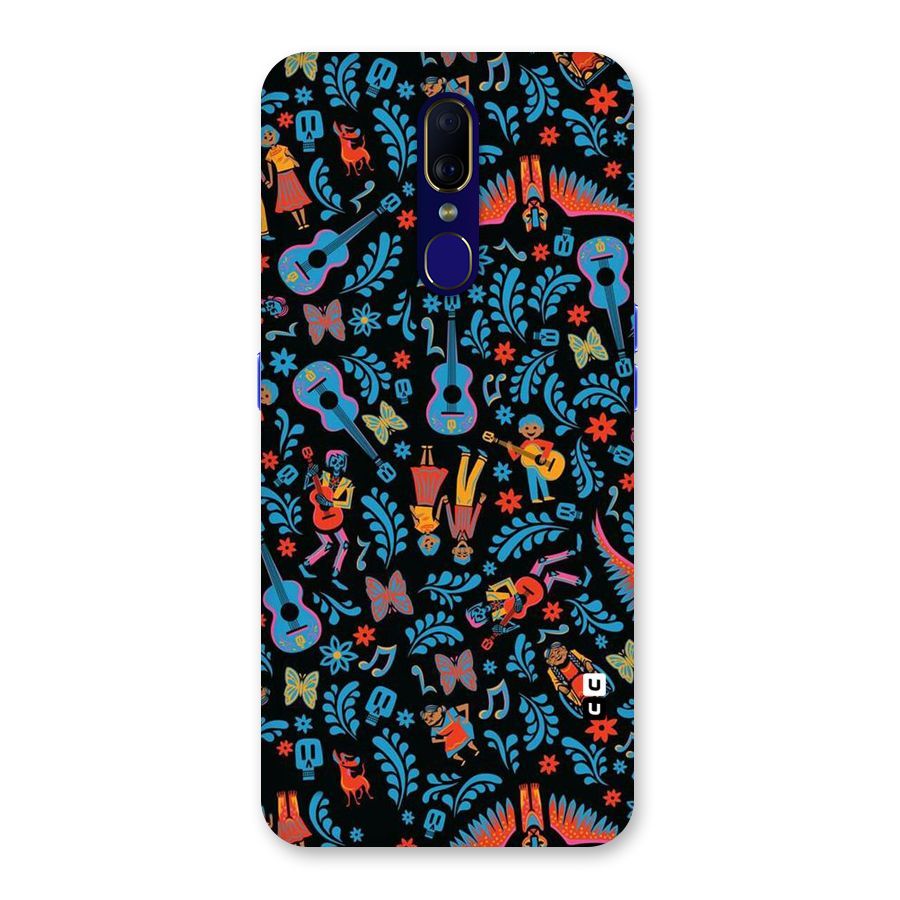 Blue Guitar Pattern Back Case for Oppo F11