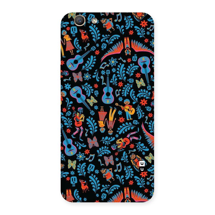 Blue Guitar Pattern Back Case for Oppo F1s