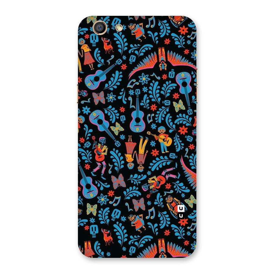 Blue Guitar Pattern Back Case for Oppo F3