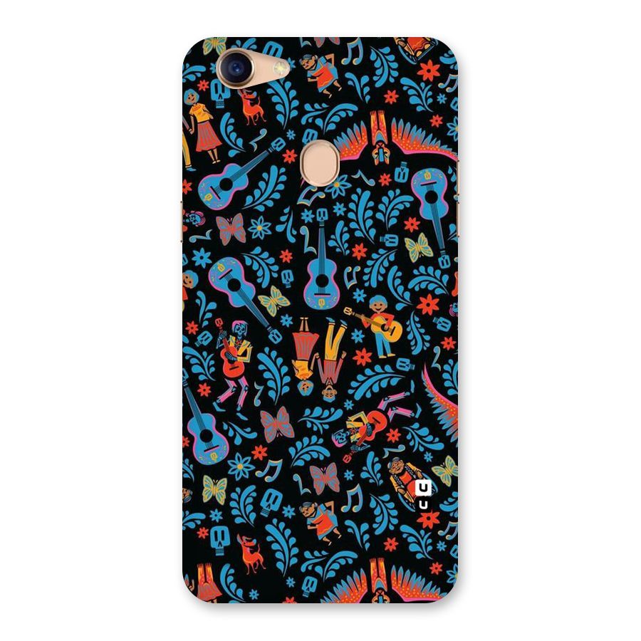 Blue Guitar Pattern Back Case for Oppo F5