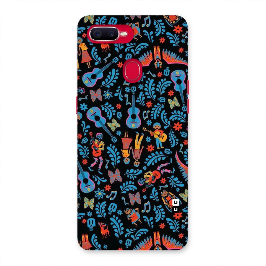 Blue Guitar Pattern Back Case for Oppo F9 Pro