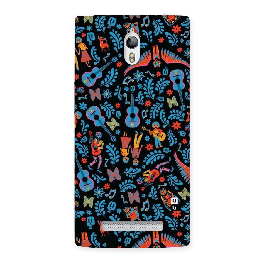 Blue Guitar Pattern Back Case for Oppo Find 7