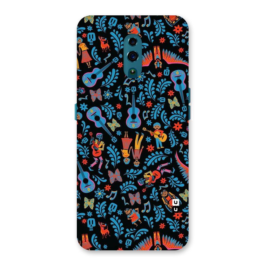 Blue Guitar Pattern Back Case for Oppo Reno