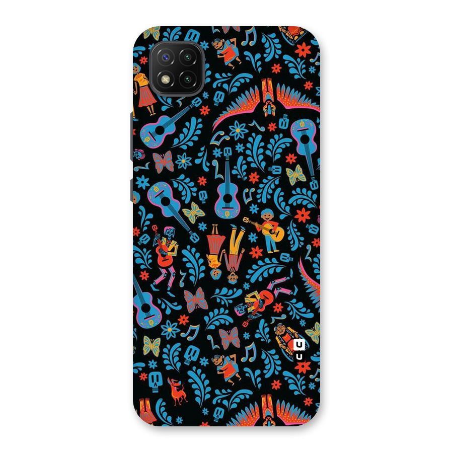Blue Guitar Pattern Back Case for Poco C3