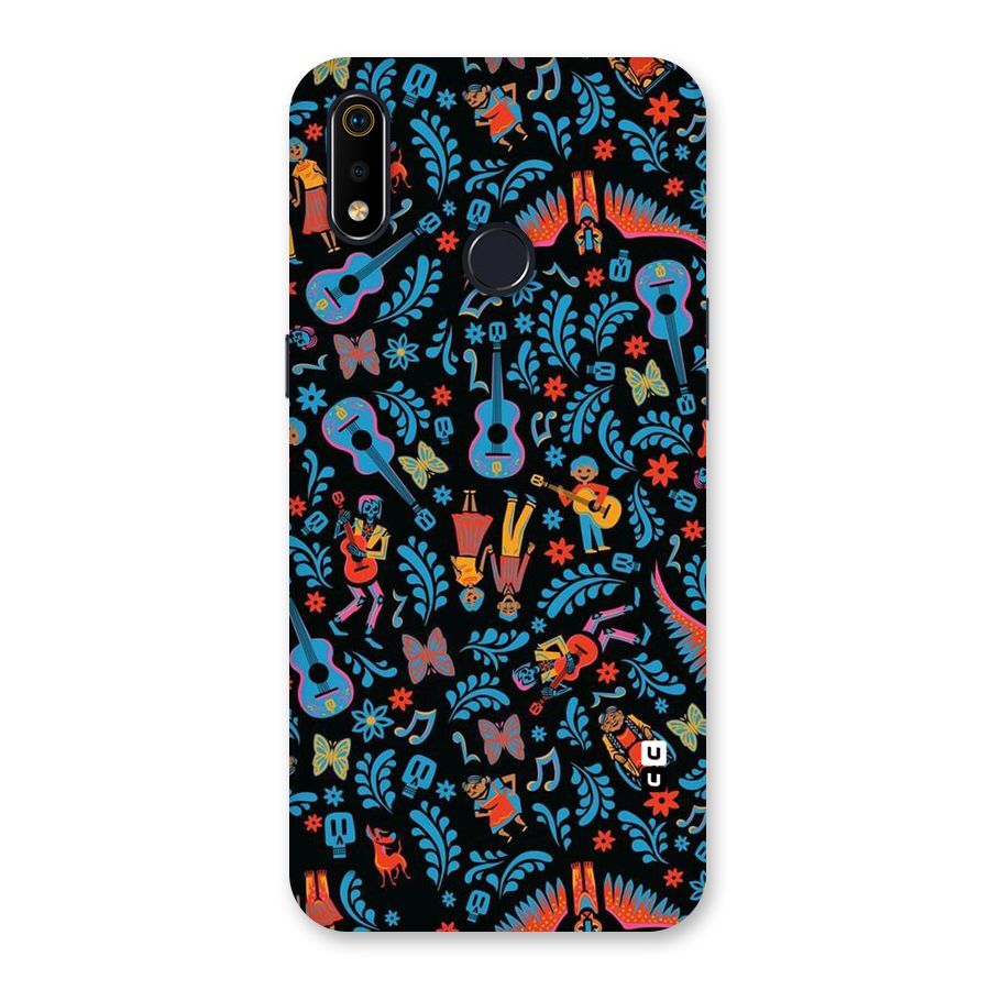 Blue Guitar Pattern Back Case for Realme 3i