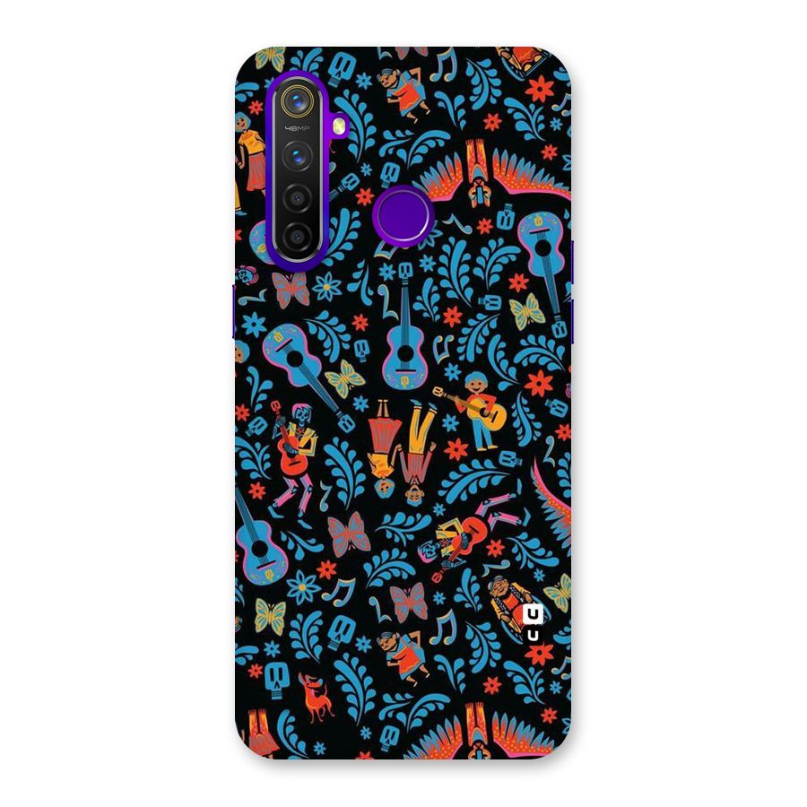 Blue Guitar Pattern Back Case for Realme 5 Pro