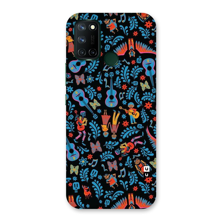 Blue Guitar Pattern Back Case for Realme 7i