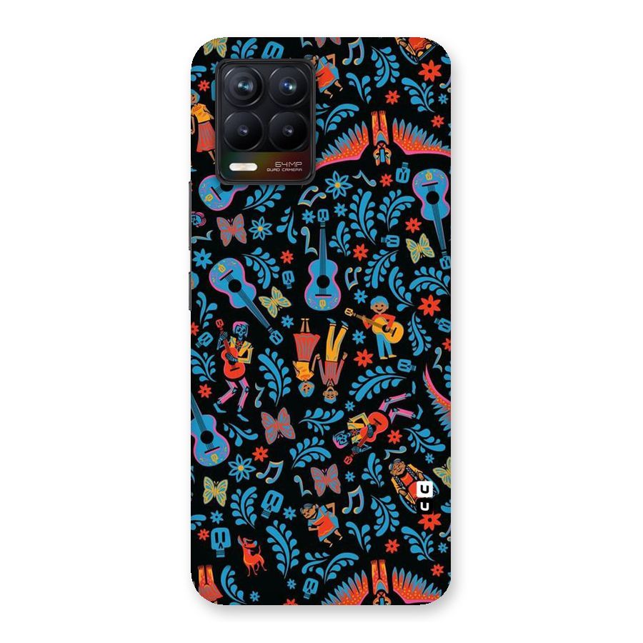 Blue Guitar Pattern Back Case for Realme 8