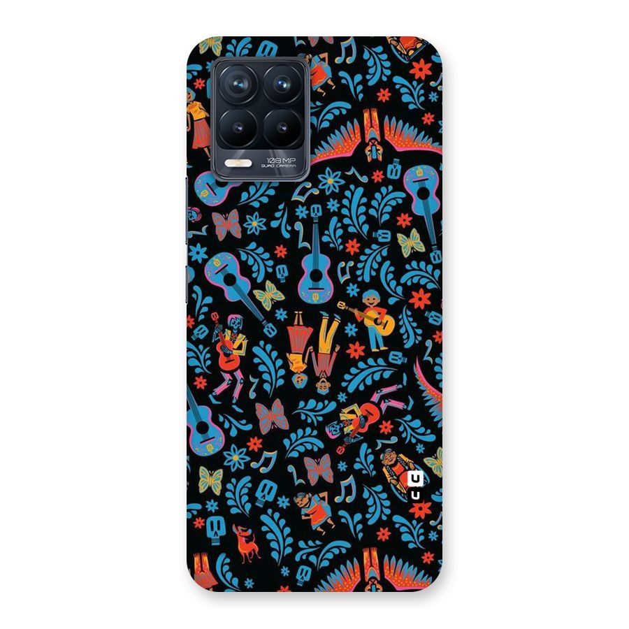 Blue Guitar Pattern Back Case for Realme 8 Pro