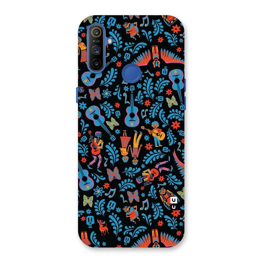 Blue Guitar Pattern Back Case for Realme Narzo 10A