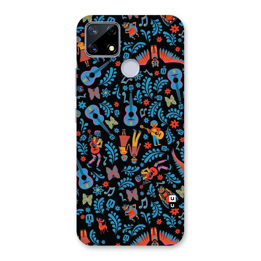 Blue Guitar Pattern Back Case for Realme Narzo 20