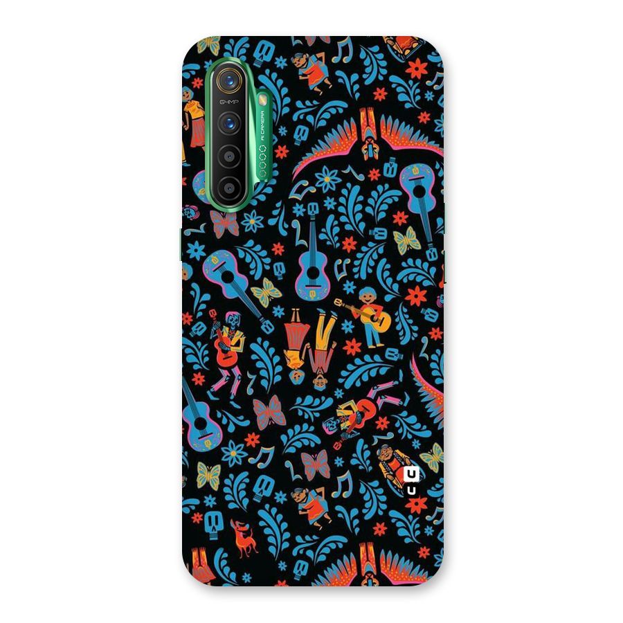 Blue Guitar Pattern Back Case for Realme X2