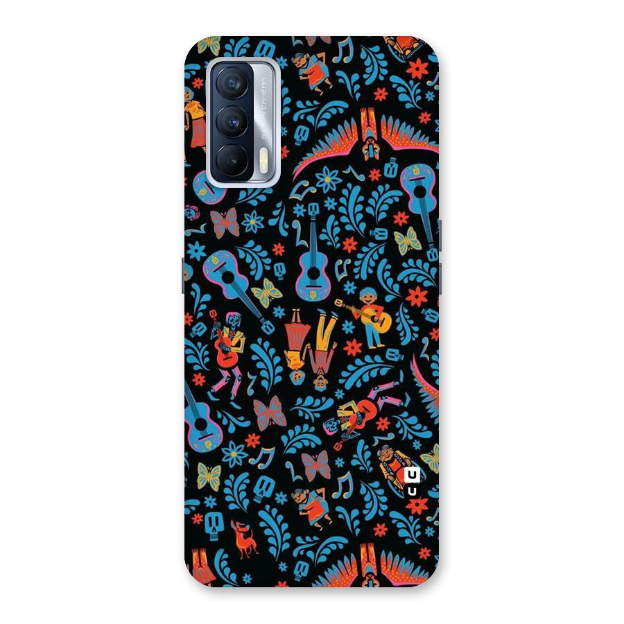Blue Guitar Pattern Back Case for Realme X7