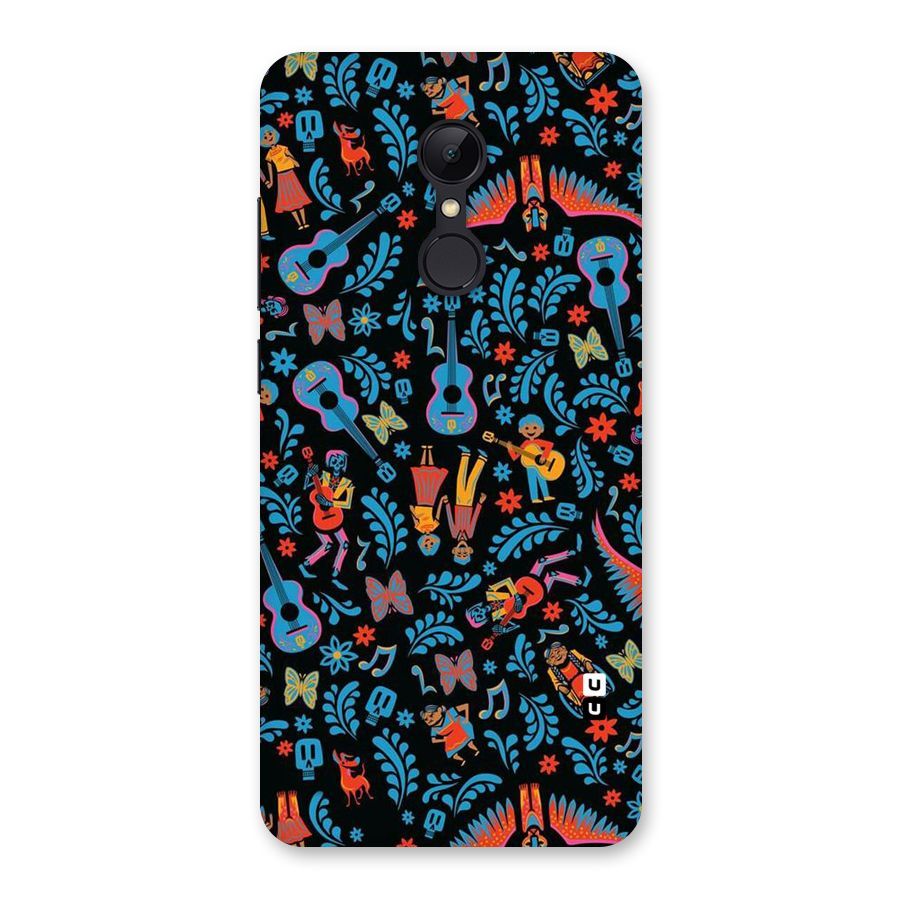 Blue Guitar Pattern Back Case for Redmi 5
