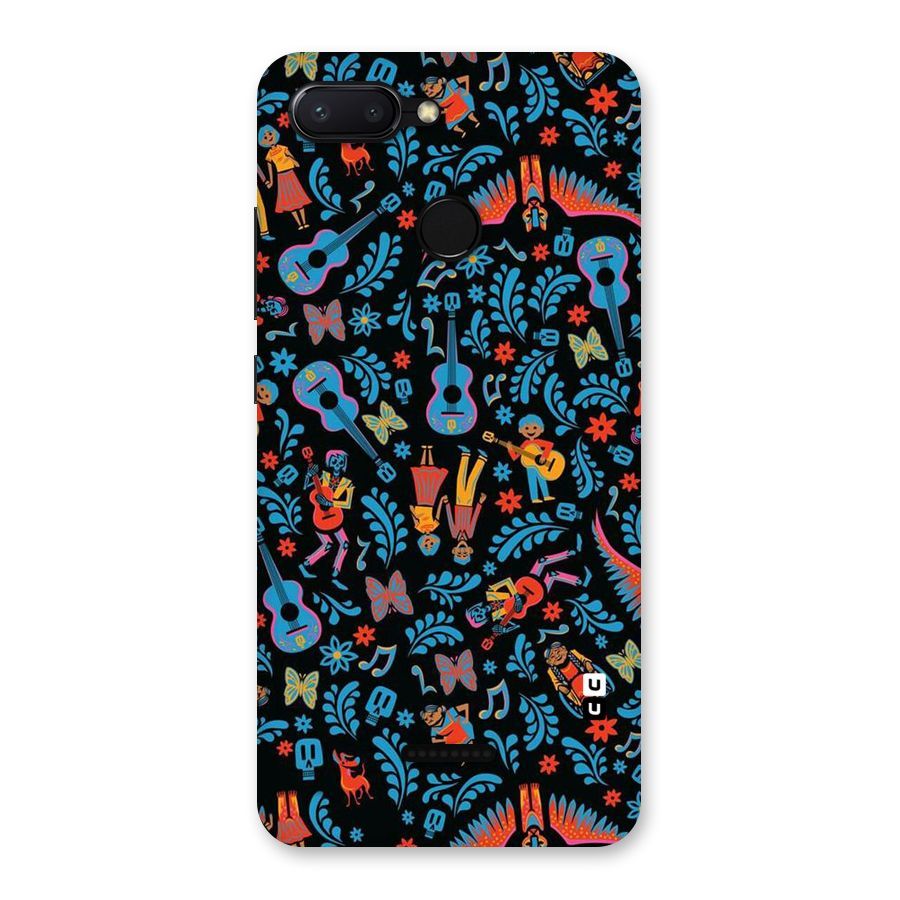 Blue Guitar Pattern Back Case for Redmi 6