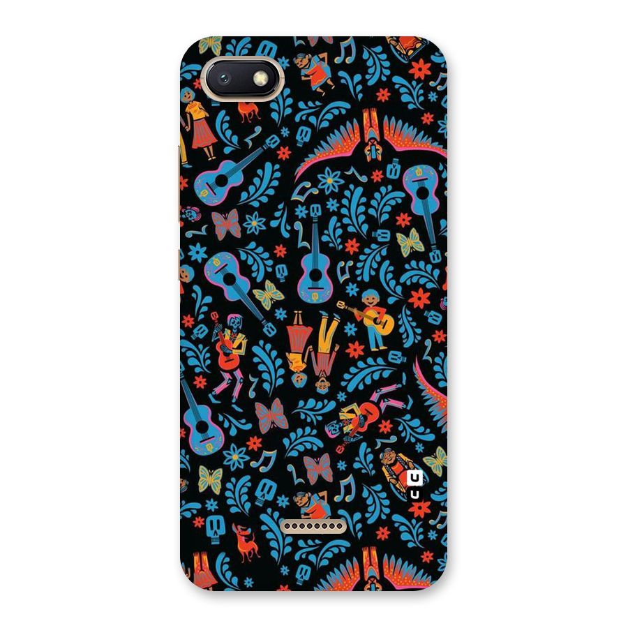 Blue Guitar Pattern Back Case for Redmi 6A