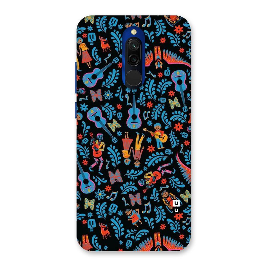 Blue Guitar Pattern Back Case for Redmi 8