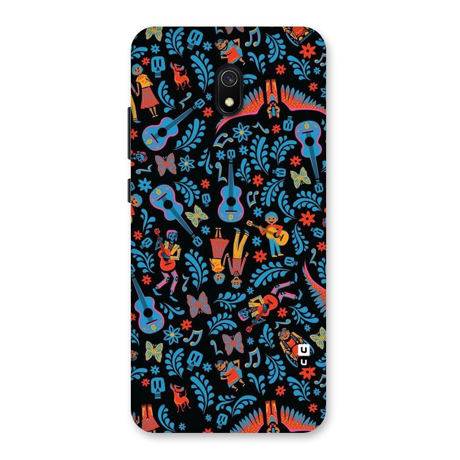 Blue Guitar Pattern Back Case for Redmi 8A
