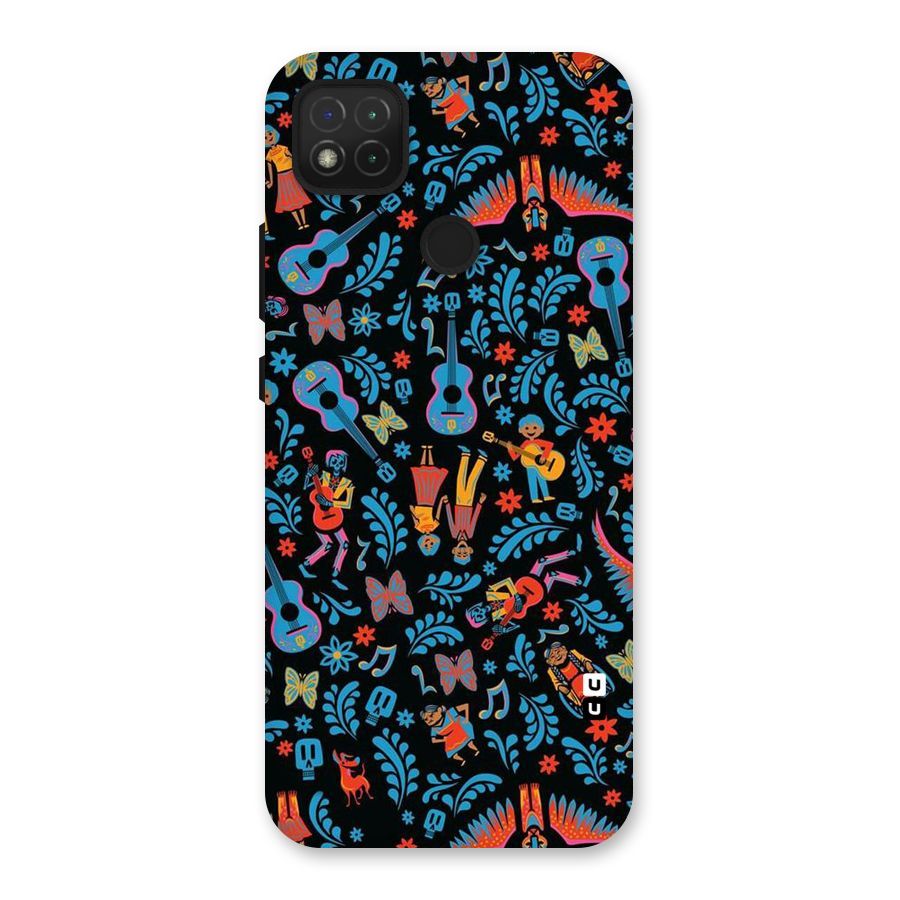 Blue Guitar Pattern Back Case for Redmi 9C