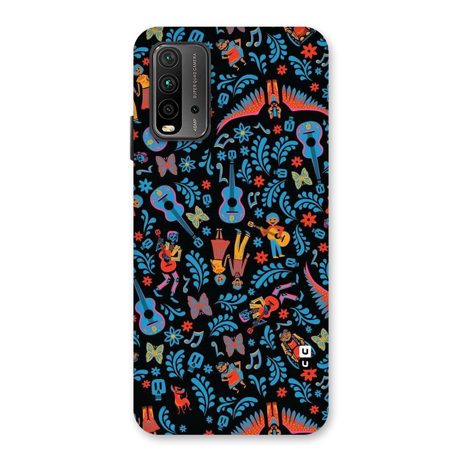 Blue Guitar Pattern Back Case for Redmi 9 Power