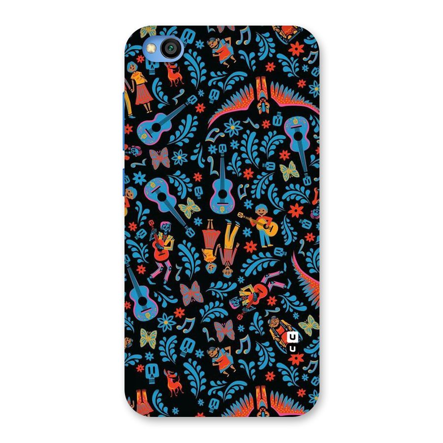 Blue Guitar Pattern Back Case for Redmi Go
