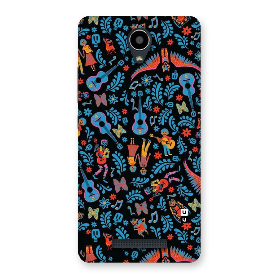 Blue Guitar Pattern Back Case for Redmi Note 2