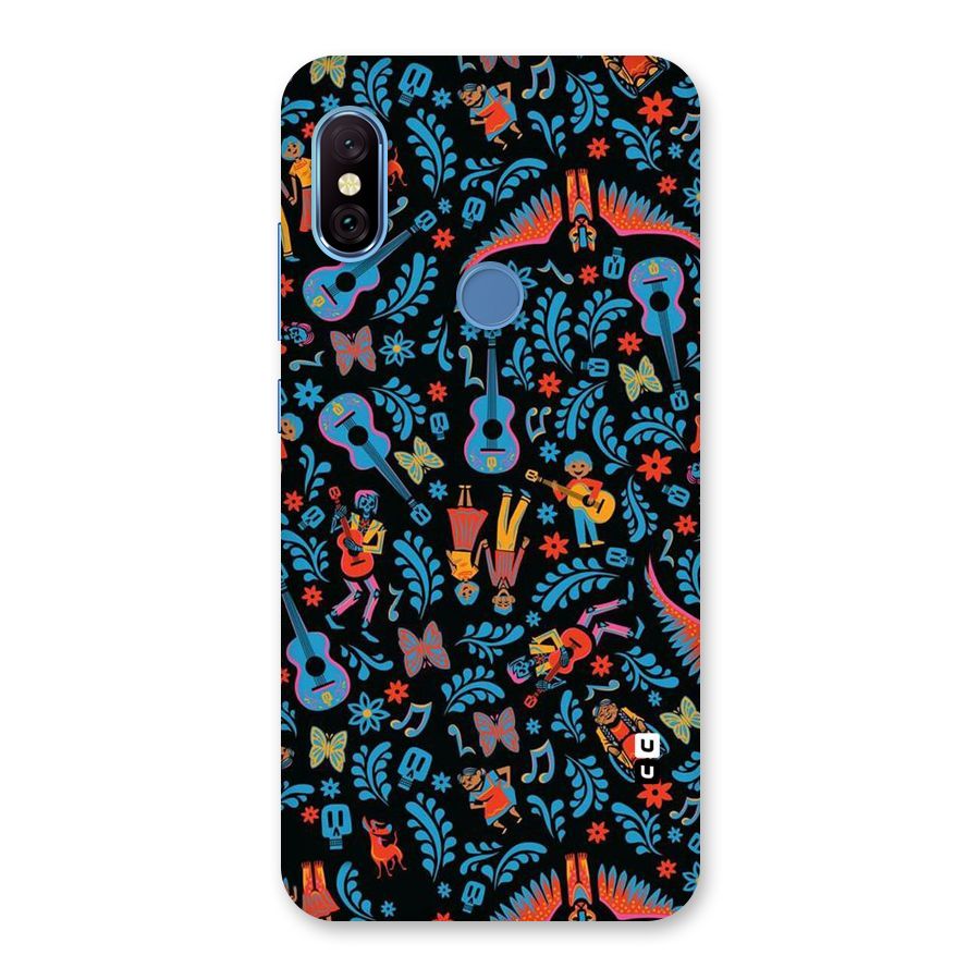Blue Guitar Pattern Back Case for Redmi Note 6 Pro