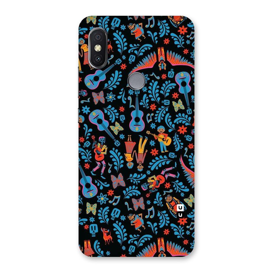 Blue Guitar Pattern Back Case for Redmi Y2
