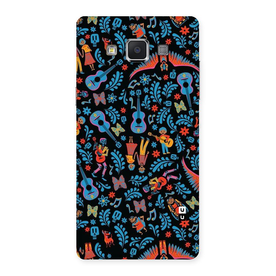Blue Guitar Pattern Back Case for Samsung Galaxy A5