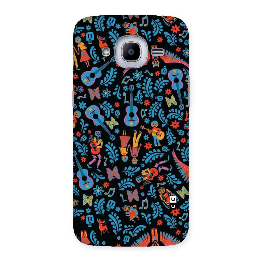 Blue Guitar Pattern Back Case for Samsung Galaxy J2 Pro