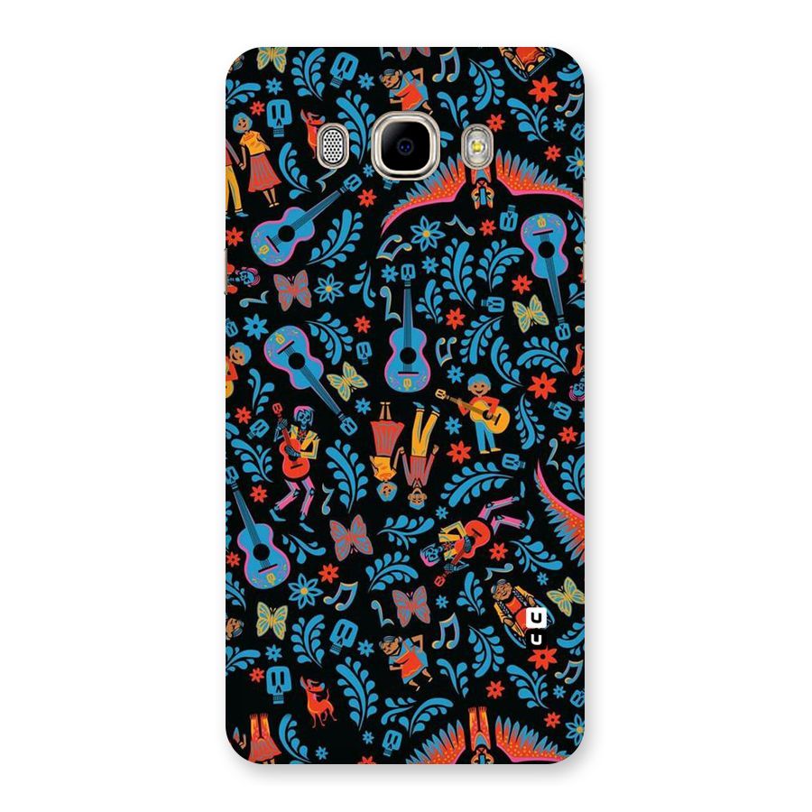 Blue Guitar Pattern Back Case for Samsung Galaxy J7 2016