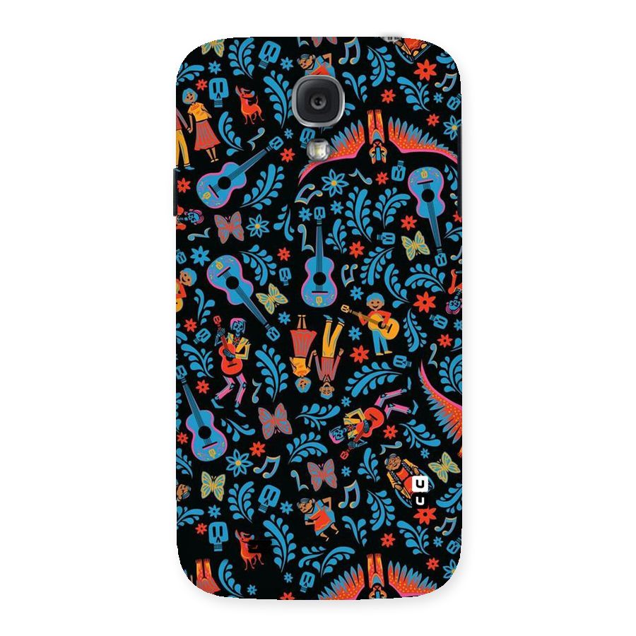 Blue Guitar Pattern Back Case for Samsung Galaxy S4